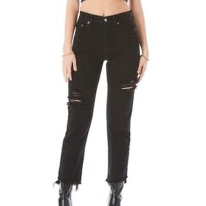 Carmar black distressed jeans
